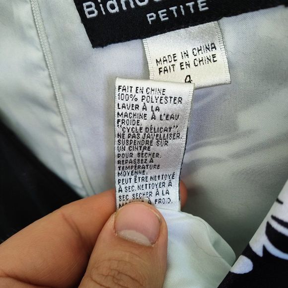 Bianca Nygard top / skirt. Black and White, size 4 petite - Picture 4 of 5